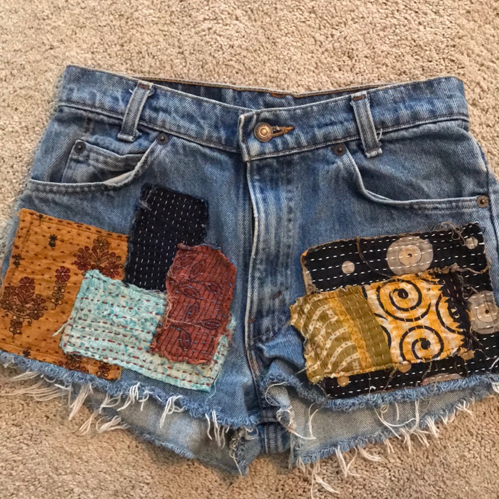 Vintage Levi Patched Denim Shorts
